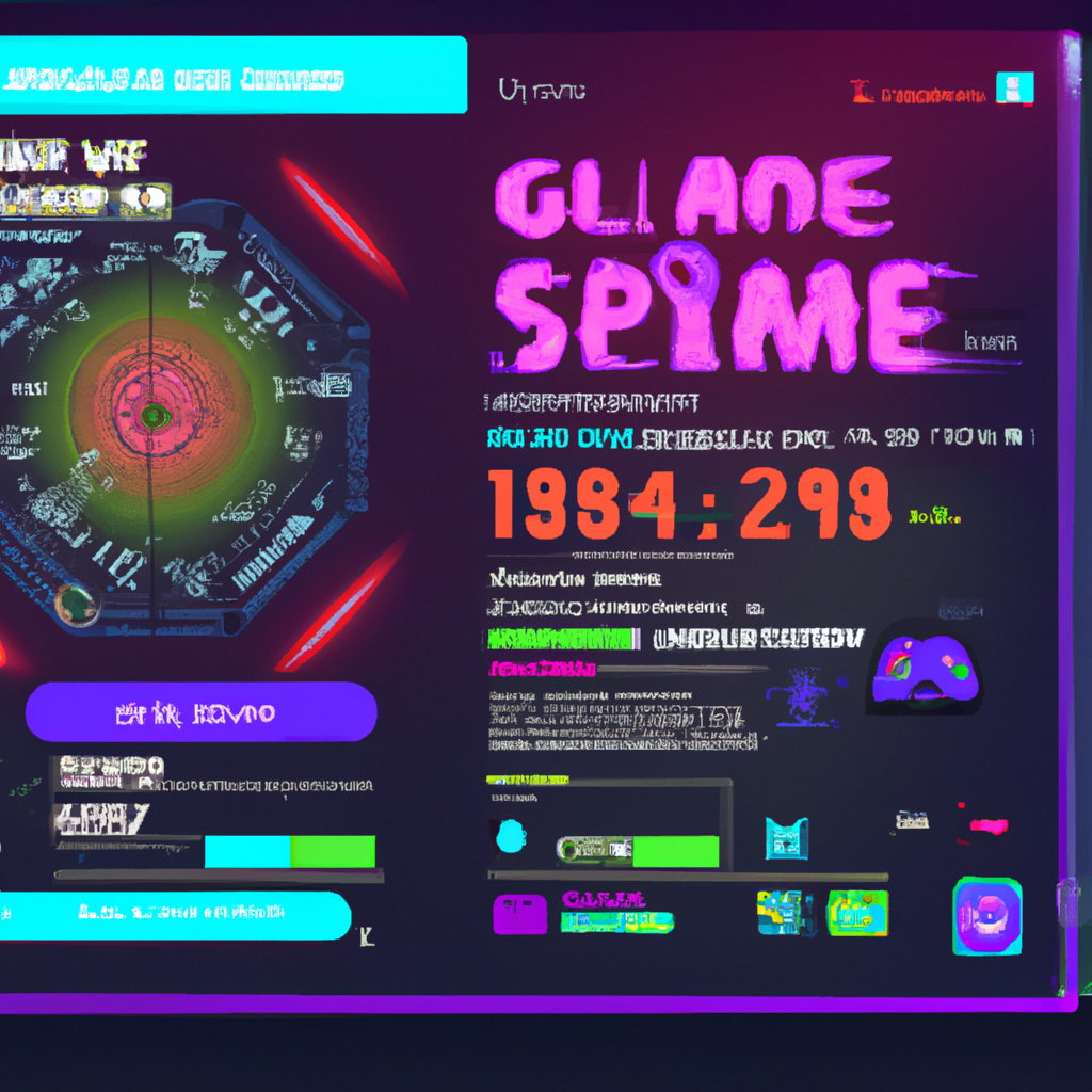 HUD mock: neon score, compact rules, and responsive feedback